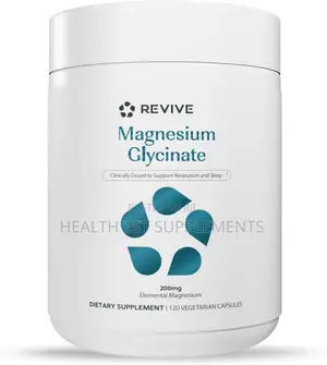 Revive, Magnesium Glycinate 200mg, (100mg Per Capsule) 120 Veg Caps
