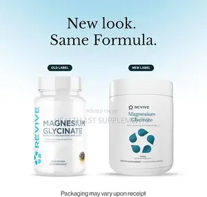 Revive, Magnesium Glycinate 200mg, (100mg Per Capsule) 120 Veg Caps