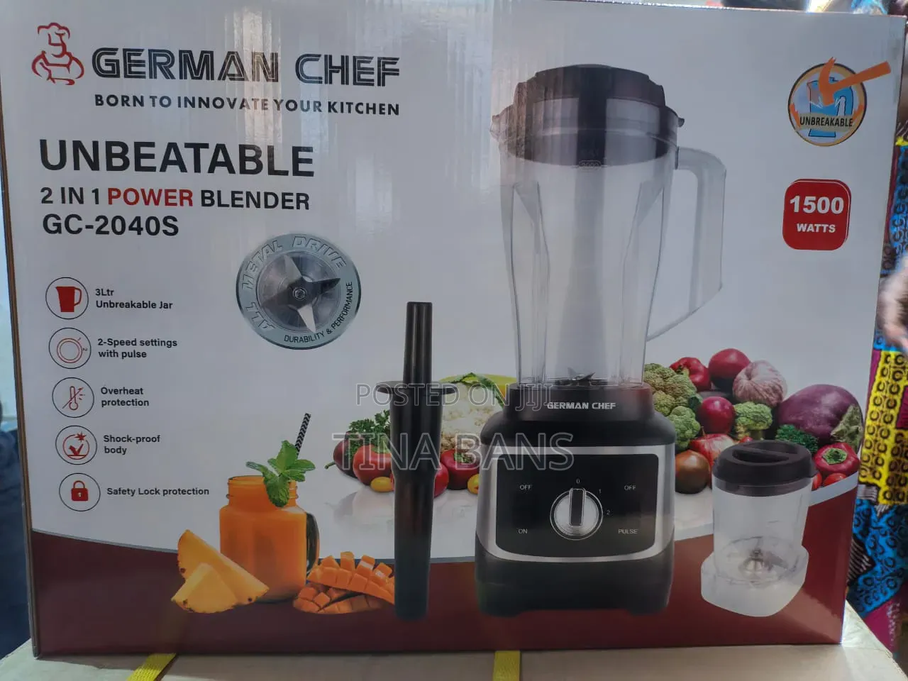 German Chef 3Litres Commercial Blender