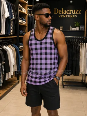 Men's Multicolored Vest Singlet for Gym or Outing