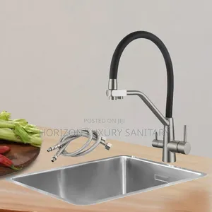 Heavy Duty Flexible Kitchen Sink Mixer Tap - Dual Handle Purifier