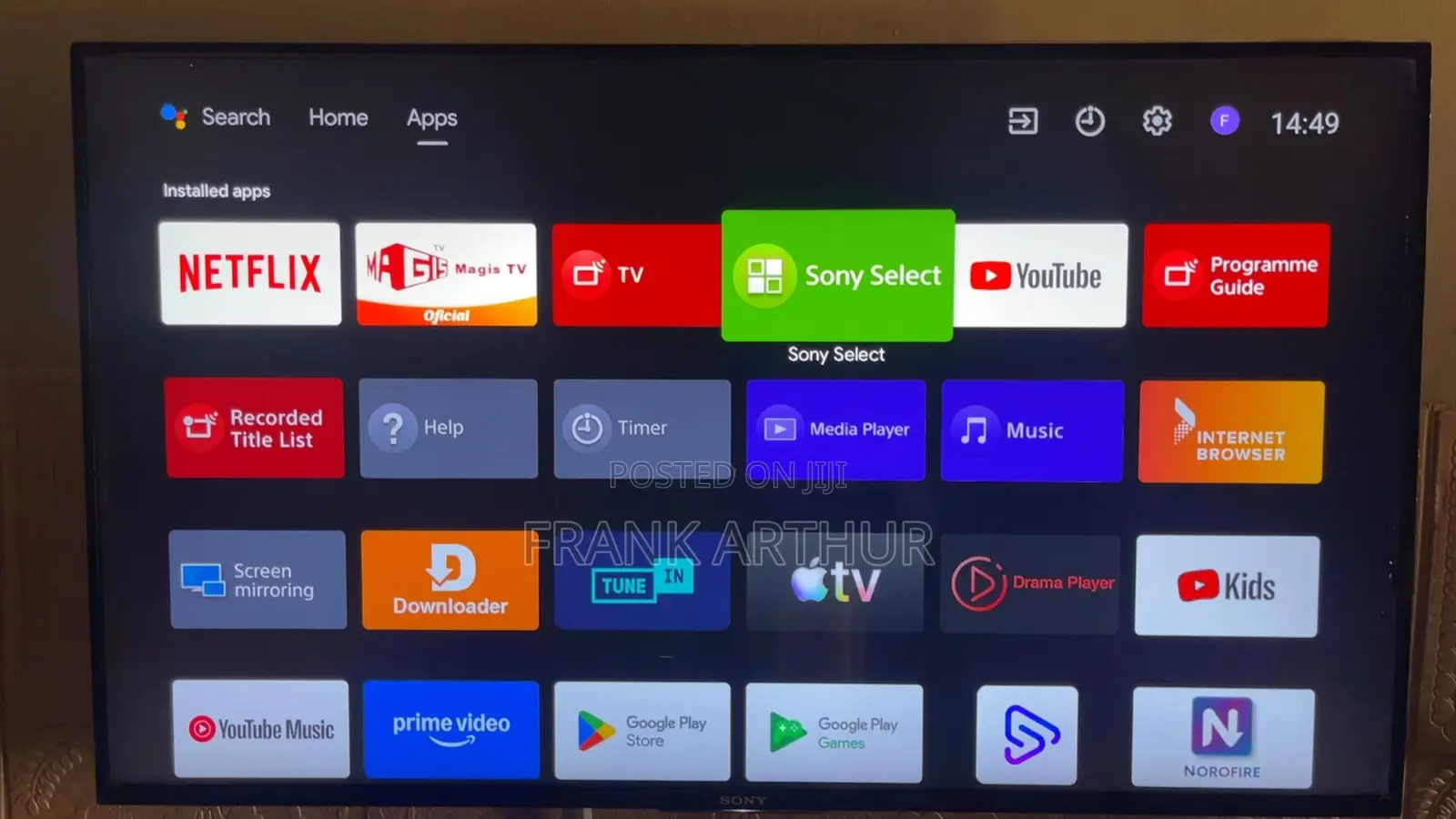 Sony Bravia Kd49xf8096 49-Inches Android HDR Ultra Hd TV.