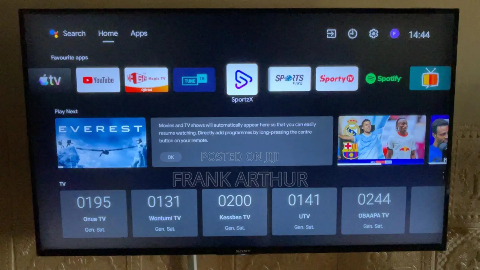Sony Bravia Kd49xf8096 49-Inches Android HDR Ultra Hd TV.