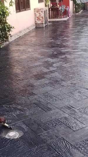 We Took Pavements Concrete Stamping Designs of Walls Tiling and Sulfur