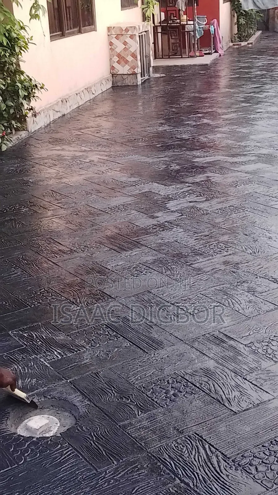 We Took Pavements Concrete Stamping Designs of Walls Tiling and Sulfur