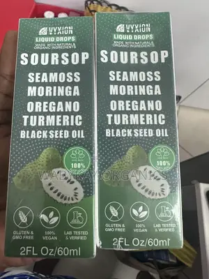 Soursap, Seamoss,Moringa, Oregano,Tumeric, Blackseed Oil.