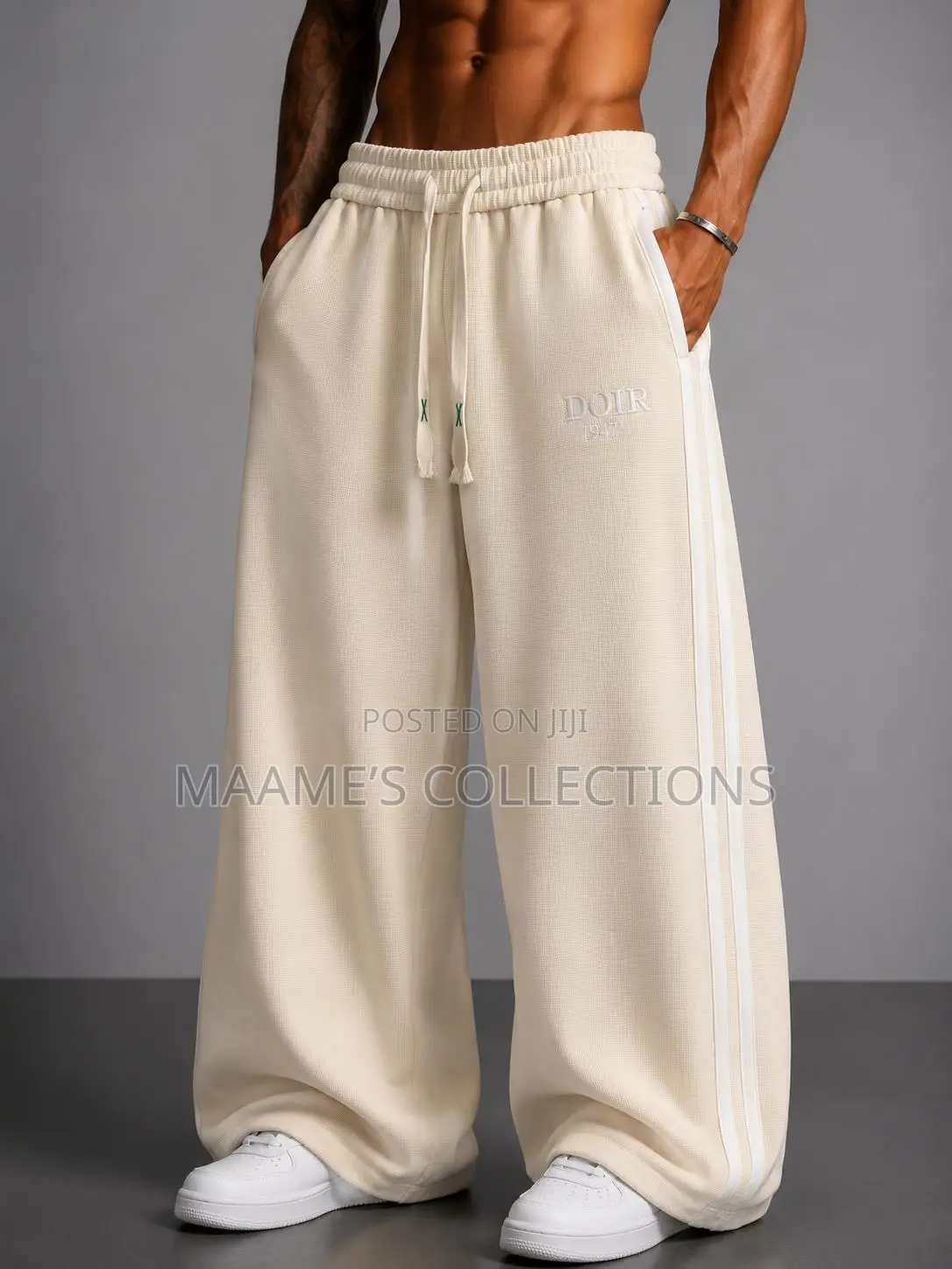 Vibrant Men’s Wide-Leg Track Pants / Joggers – Stylish Comfortable