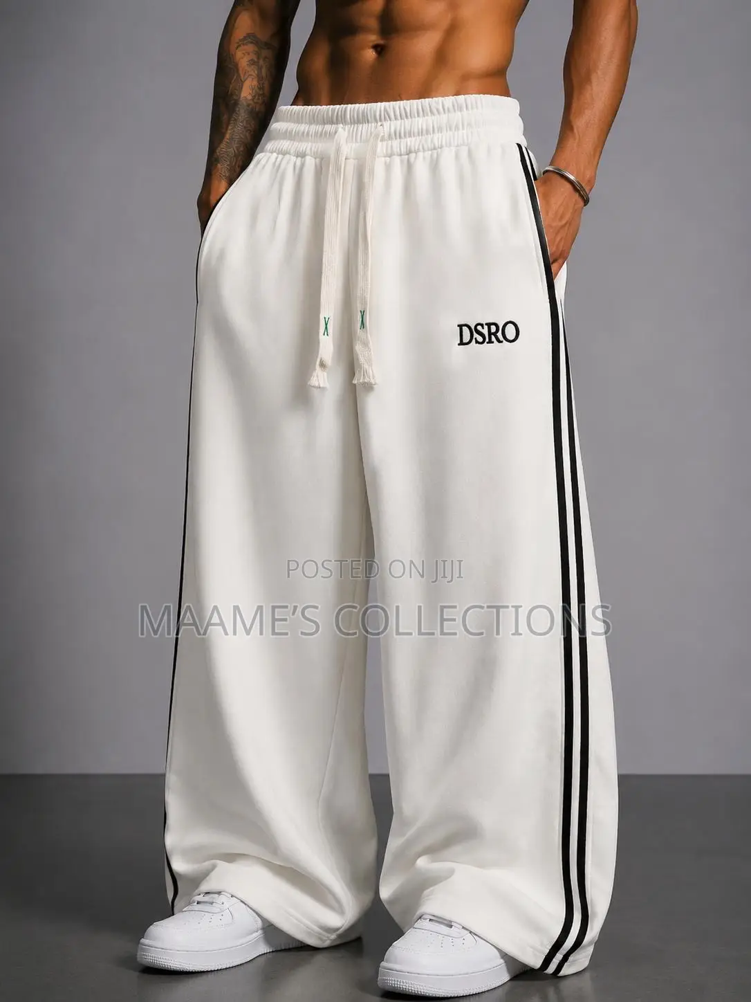 Vibrant Men’s Wide-Leg Track Pants / Joggers – Stylish Comfortable