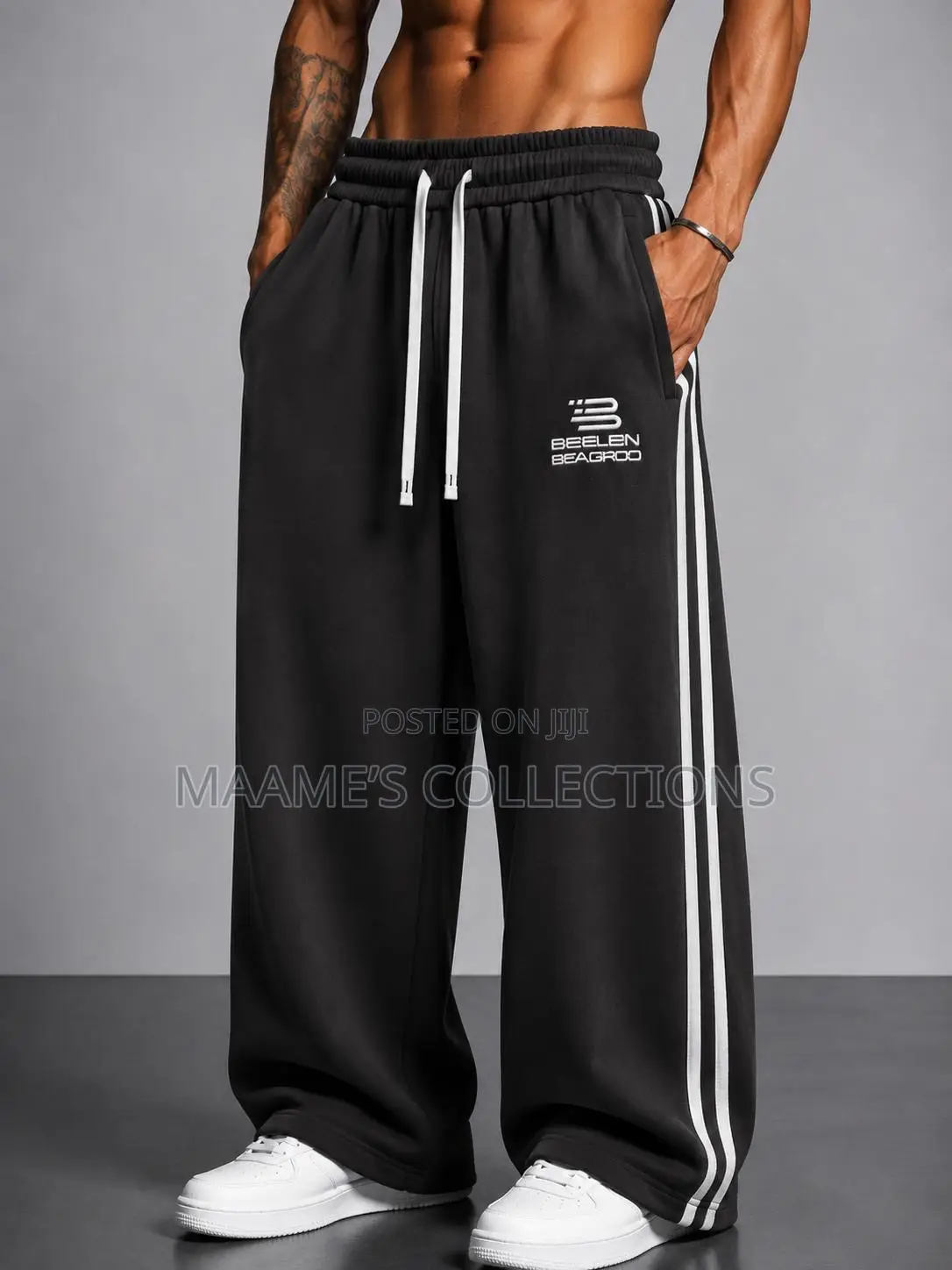 Vibrant Men’s Wide-Leg Track Pants / Joggers – Stylish Comfortable