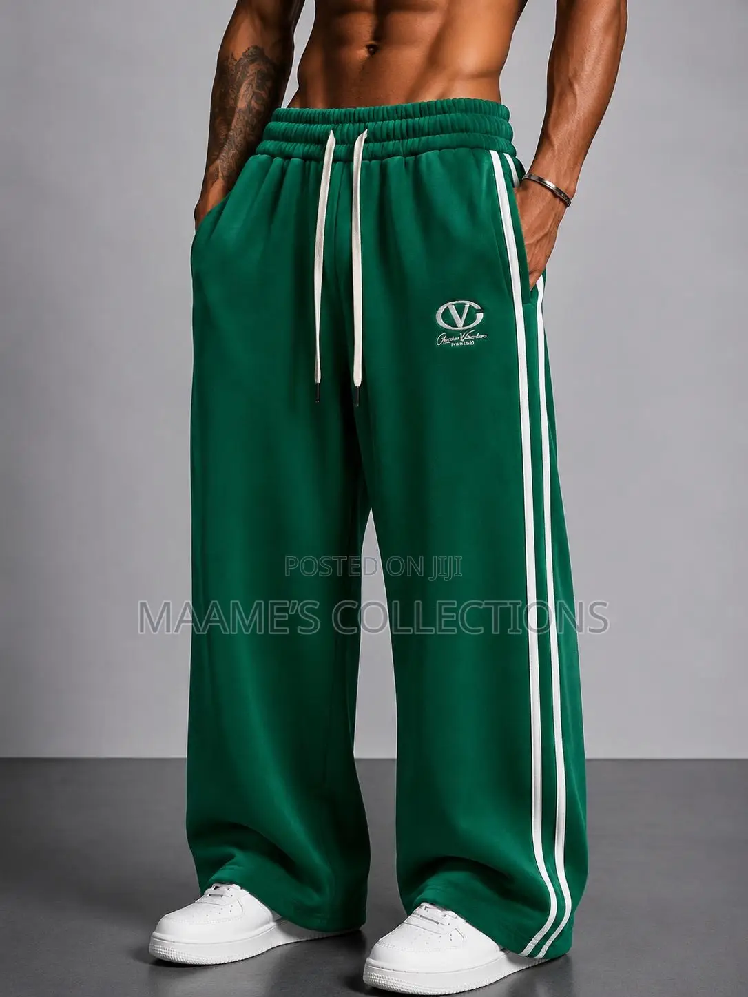 Vibrant Men’s Wide-Leg Track Pants / Joggers – Stylish Comfortable