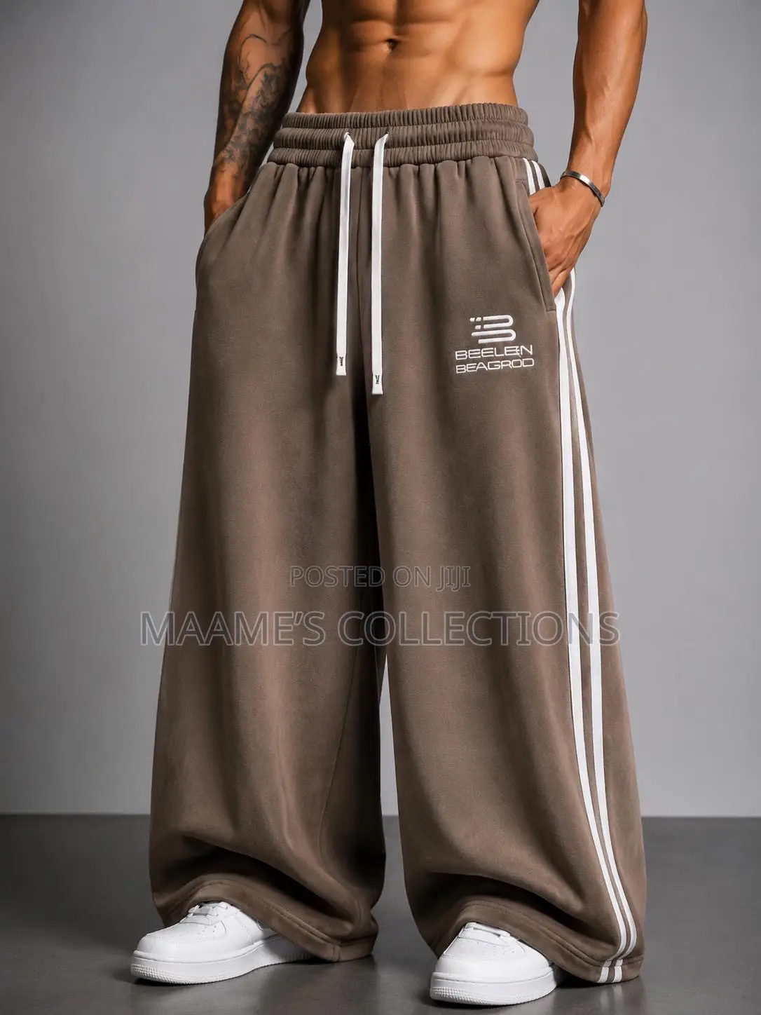 Vibrant Men’s Wide-Leg Track Pants / Joggers – Stylish Comfortable
