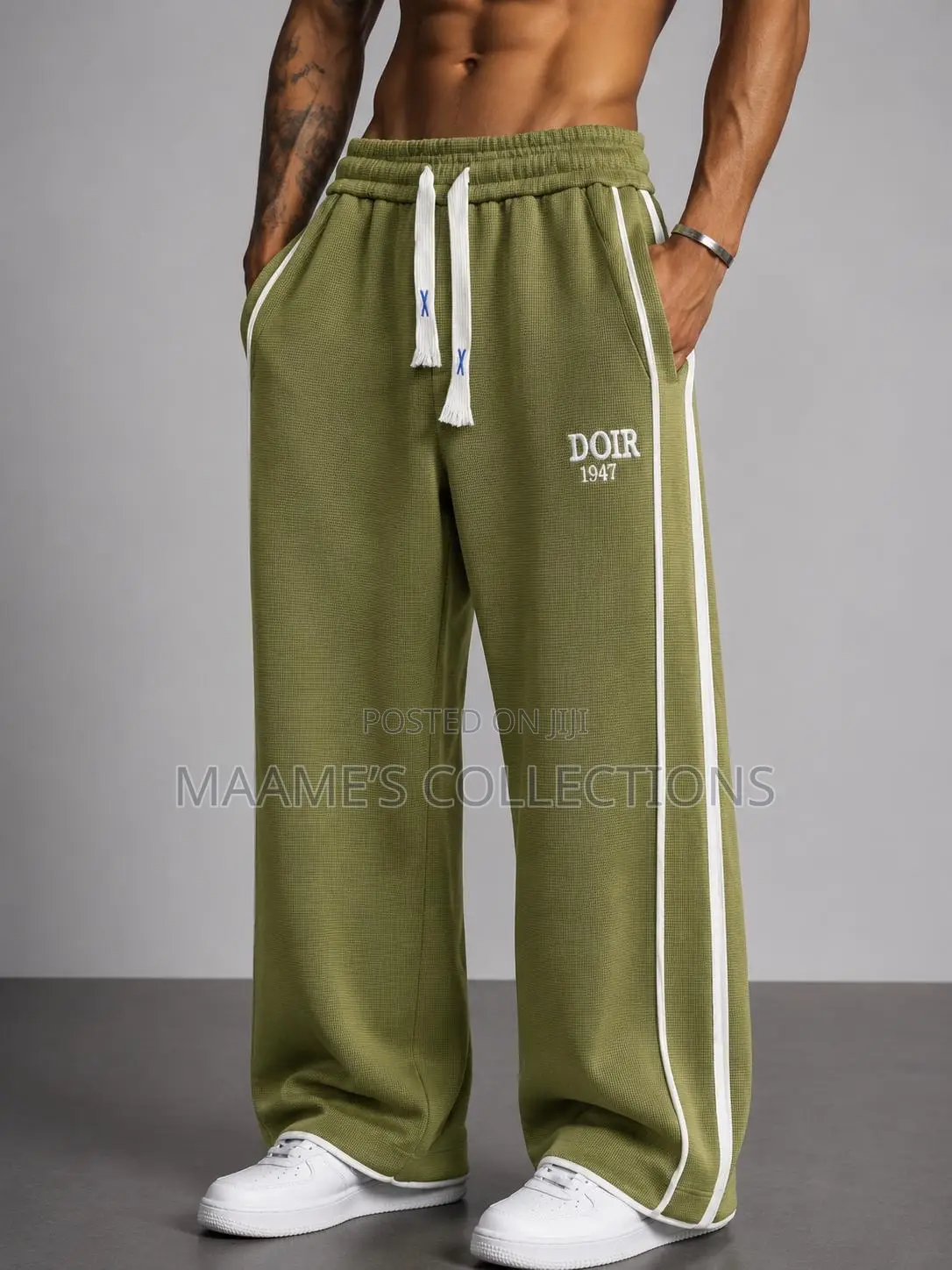 Vibrant Men’s Wide-Leg Track Pants / Joggers – Stylish Comfortable