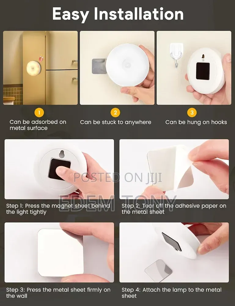Motion Sensor- Lights Indoor - 8 Pack