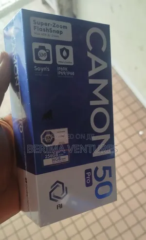 New Tecno Camon 50 Pro 256 GB Black