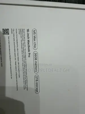 New Laptop Apple MacBook Pro 2026 M5 Max 36GB Apple M5 Max SSD 2T