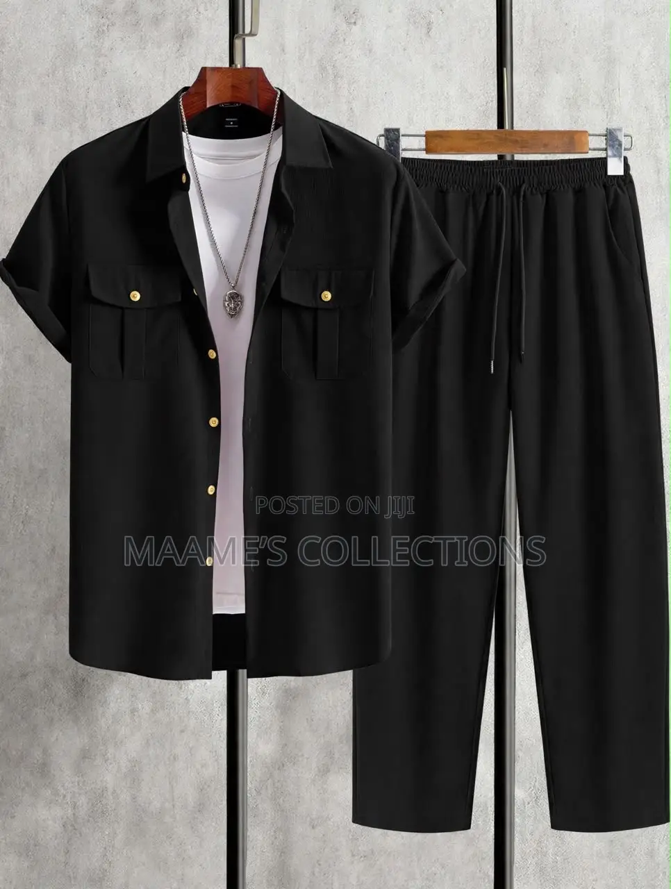 Men’s Premium Short Sleeve Shirt Trousers Set