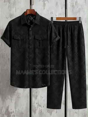 Men’s Premium Short Sleeve Shirt Trousers Set