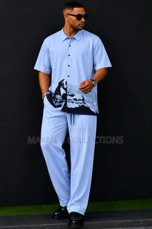 Men’s Stylish Short Sleeve Top Down Sets and Kaftan Top Down Sets