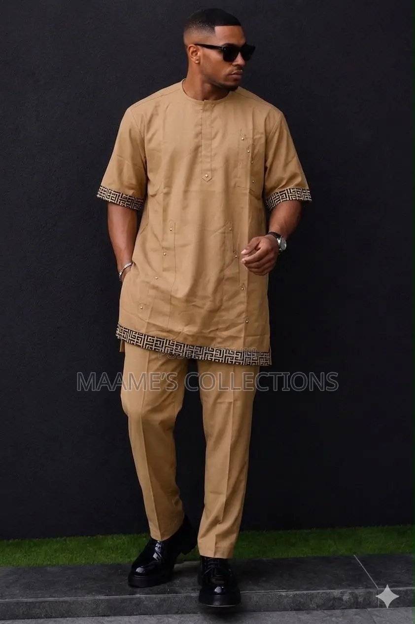 Men’s Stylish Short Sleeve Top Down Sets and Kaftan Top Down Sets