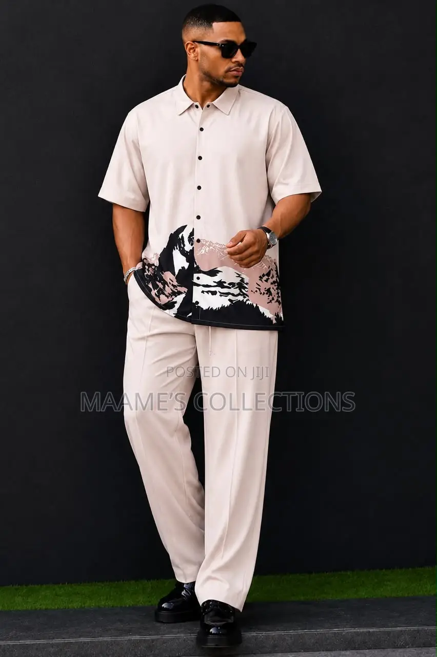 Men’s Stylish Short Sleeve Top Down Sets and Kaftan Top Down Sets