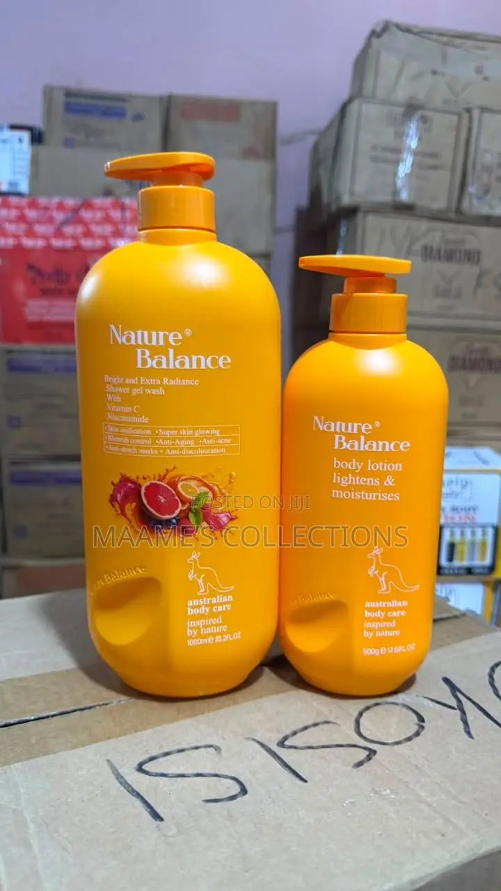 Nature Balance Body Lotion Shower Gel–Brightening Moisturising Duo