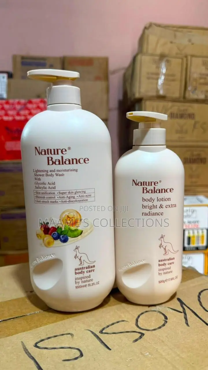 Nature Balance Body Lotion Shower Gel–Brightening Moisturising Duo
