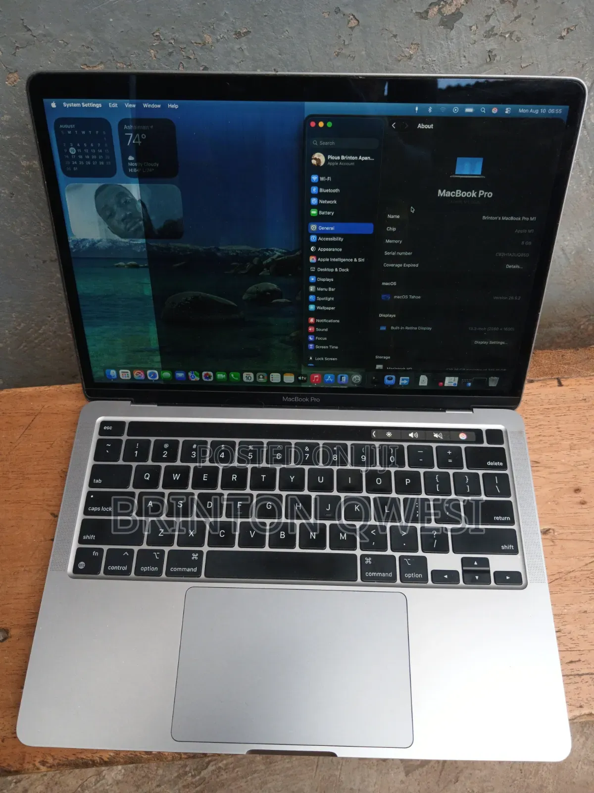 Laptop Apple MacBook Pro 2020 8GB Apple M1 SSD 256GB