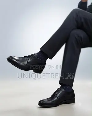 Executive ZARA Leather Brogues Shoe (Black)