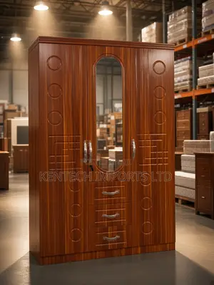 All-in-One Modern Wardrobe: Hanging Space, Mirror Drawer/ 3 Door