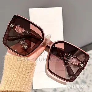 Women's Luxury Oversized Square UV400 Sunglasses – Brown