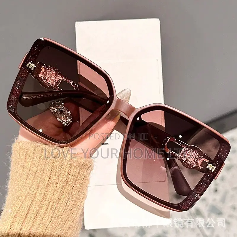 Women's Luxury Oversized Square UV400 Sunglasses – Brown
