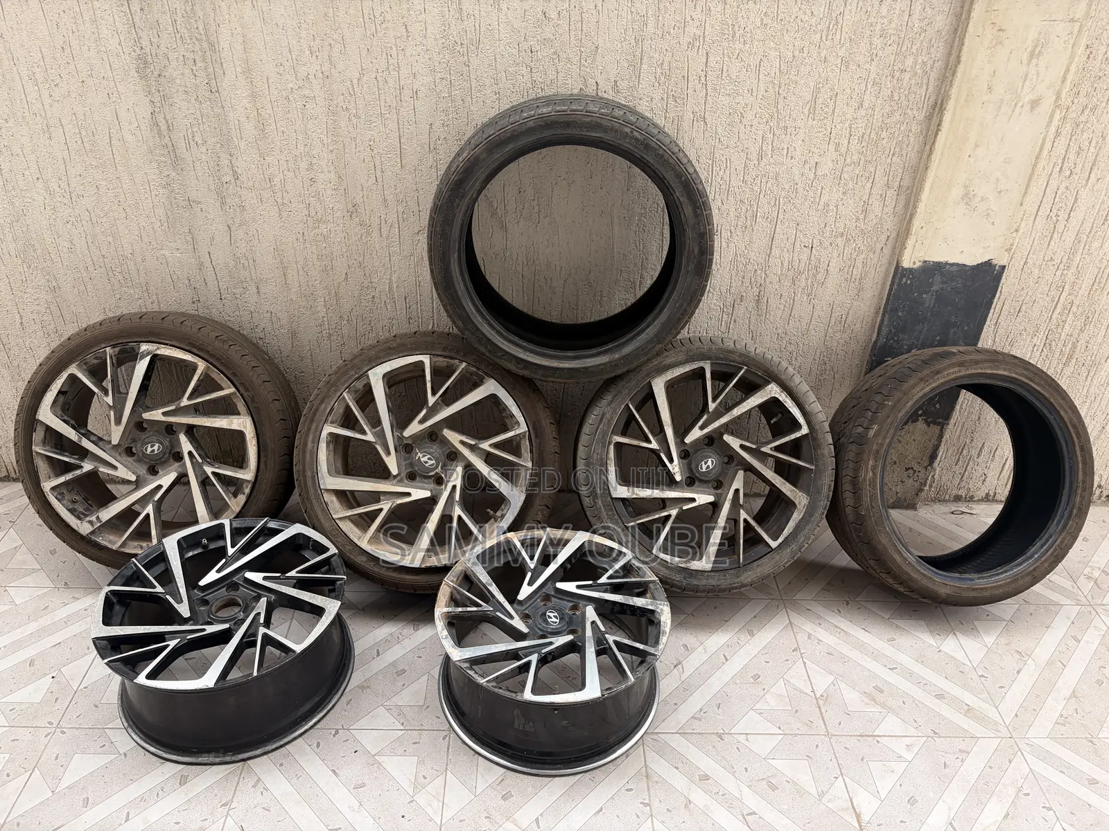 A Set of 18” Alloy Sport Rims 225/40r18 Tyres