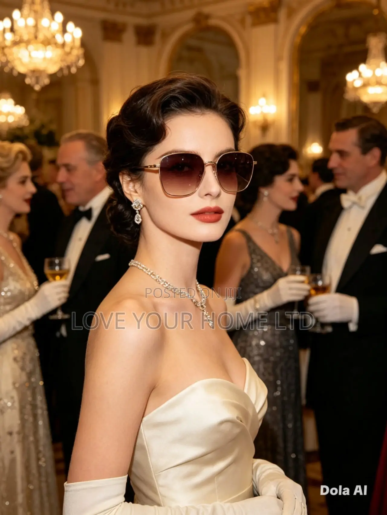 Luxury Rimless Polygon Gradient Sunglasses for Women