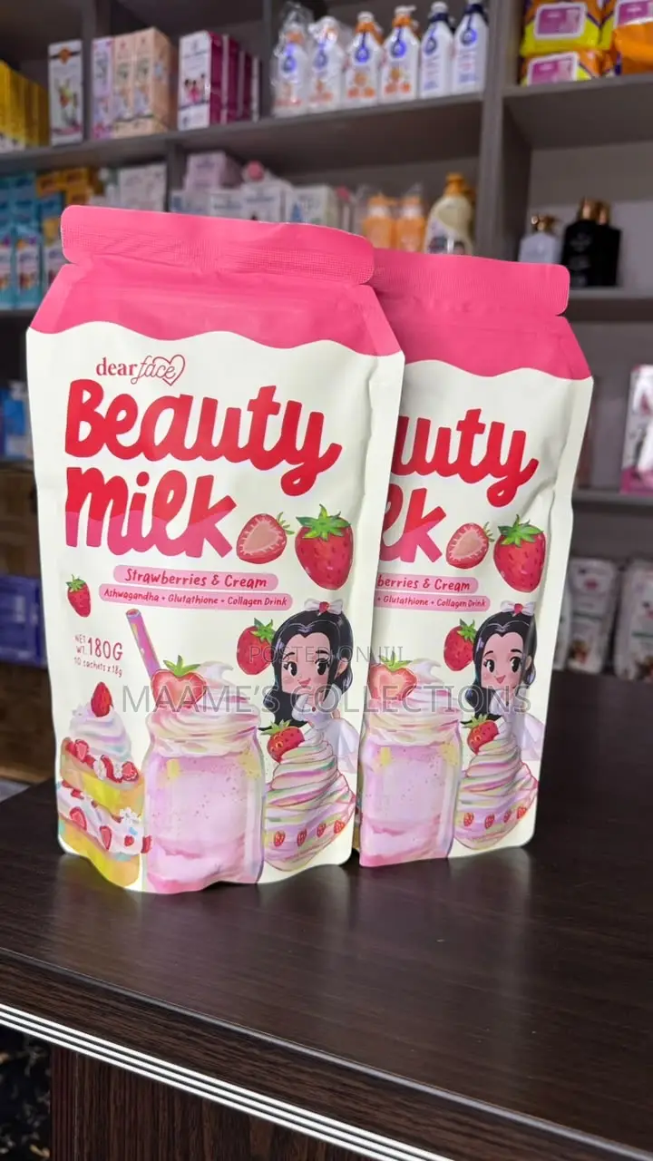 Beauty Glow Milk Strawberry-Flavored Dietary Supplement Drink