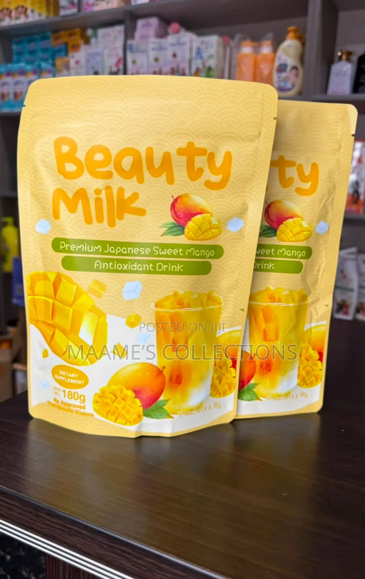 Beauty Glow Milk Strawberry-Flavored Dietary Supplement Drink