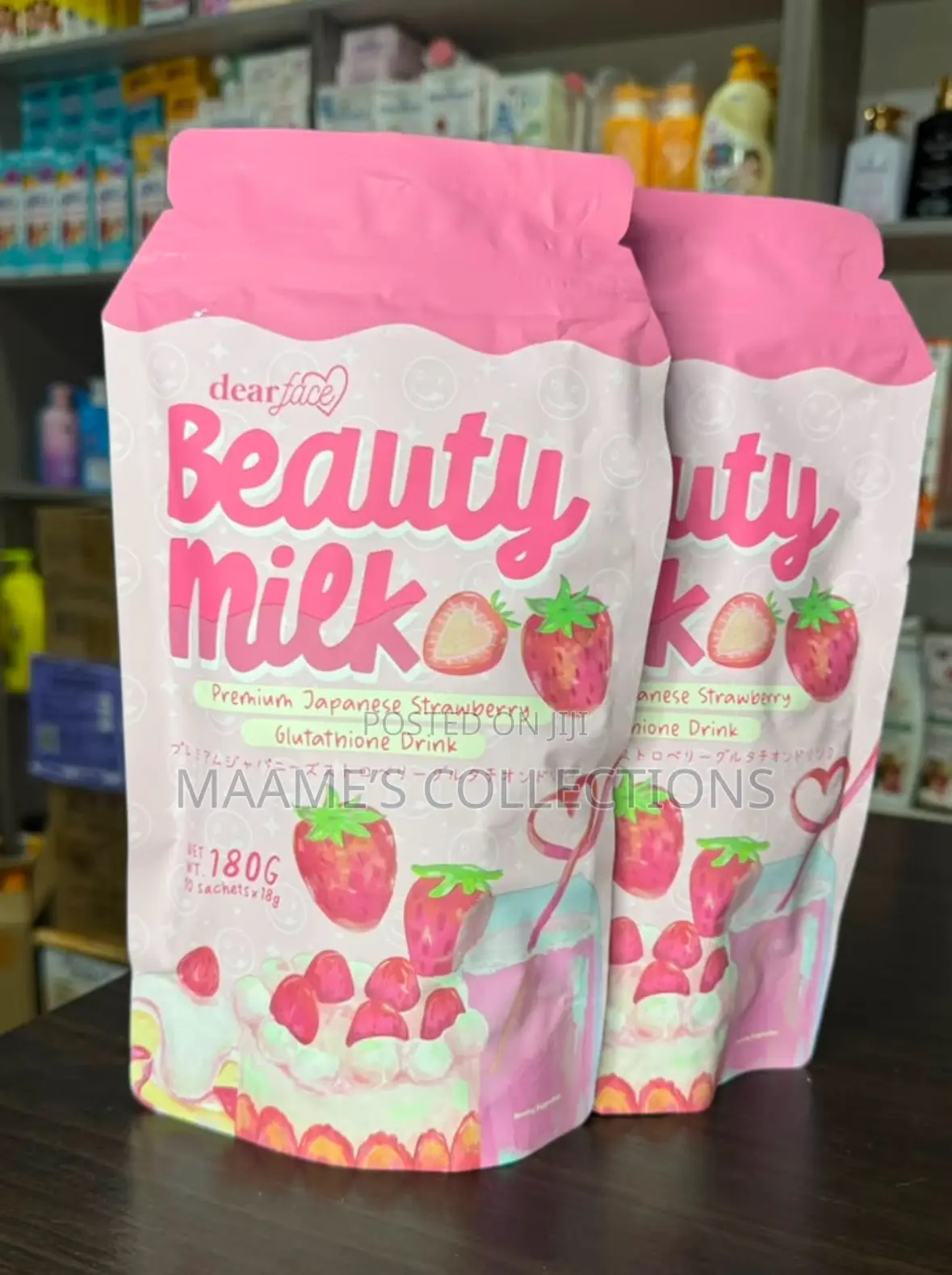 Beauty Glow Milk Strawberry-Flavored Dietary Supplement Drink