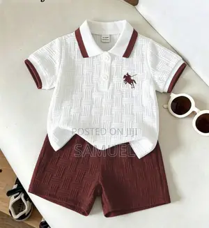 Children Knit Polyester Clothes Top and Down