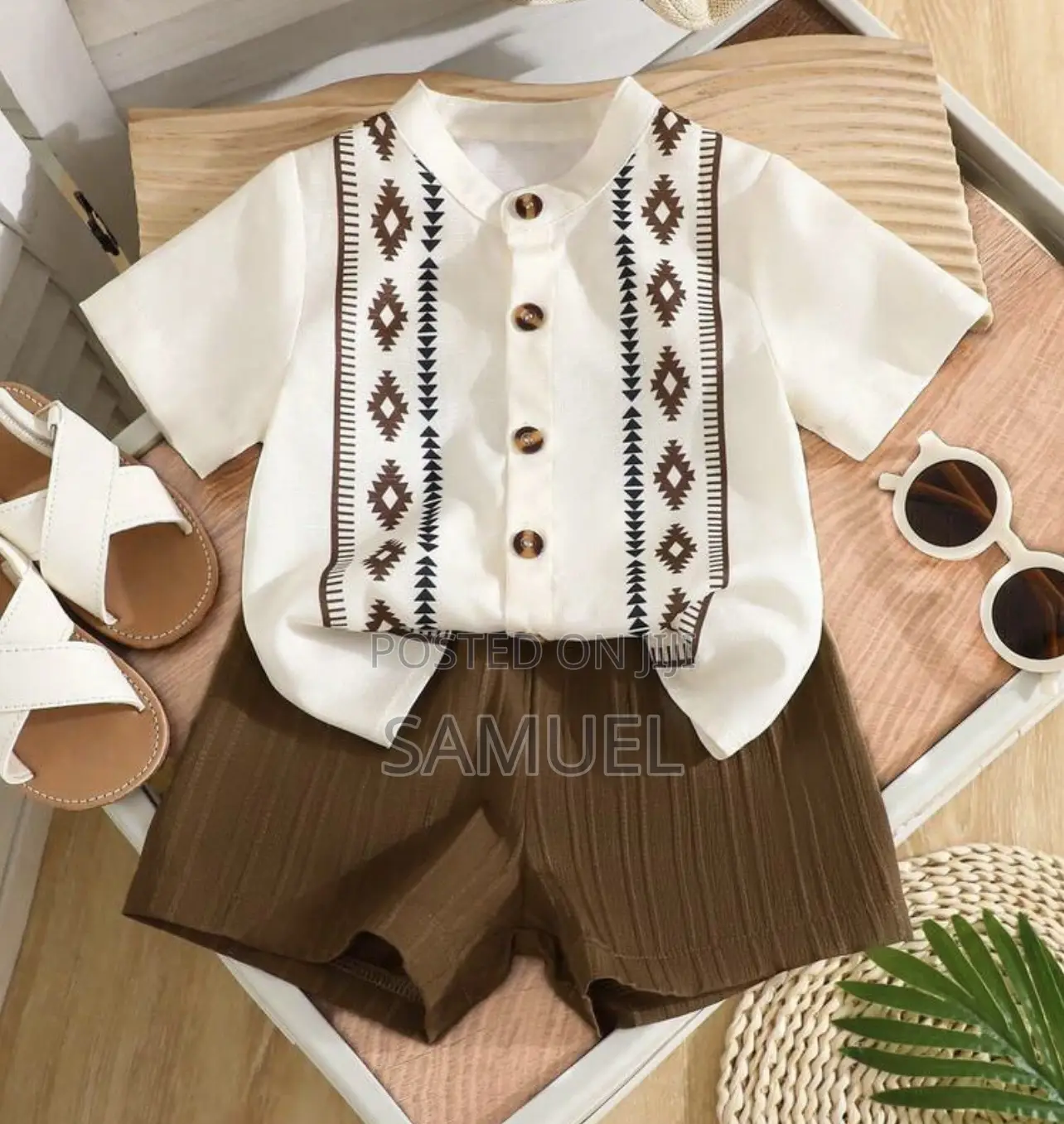 Children Knit Polyester Clothes Top and Down