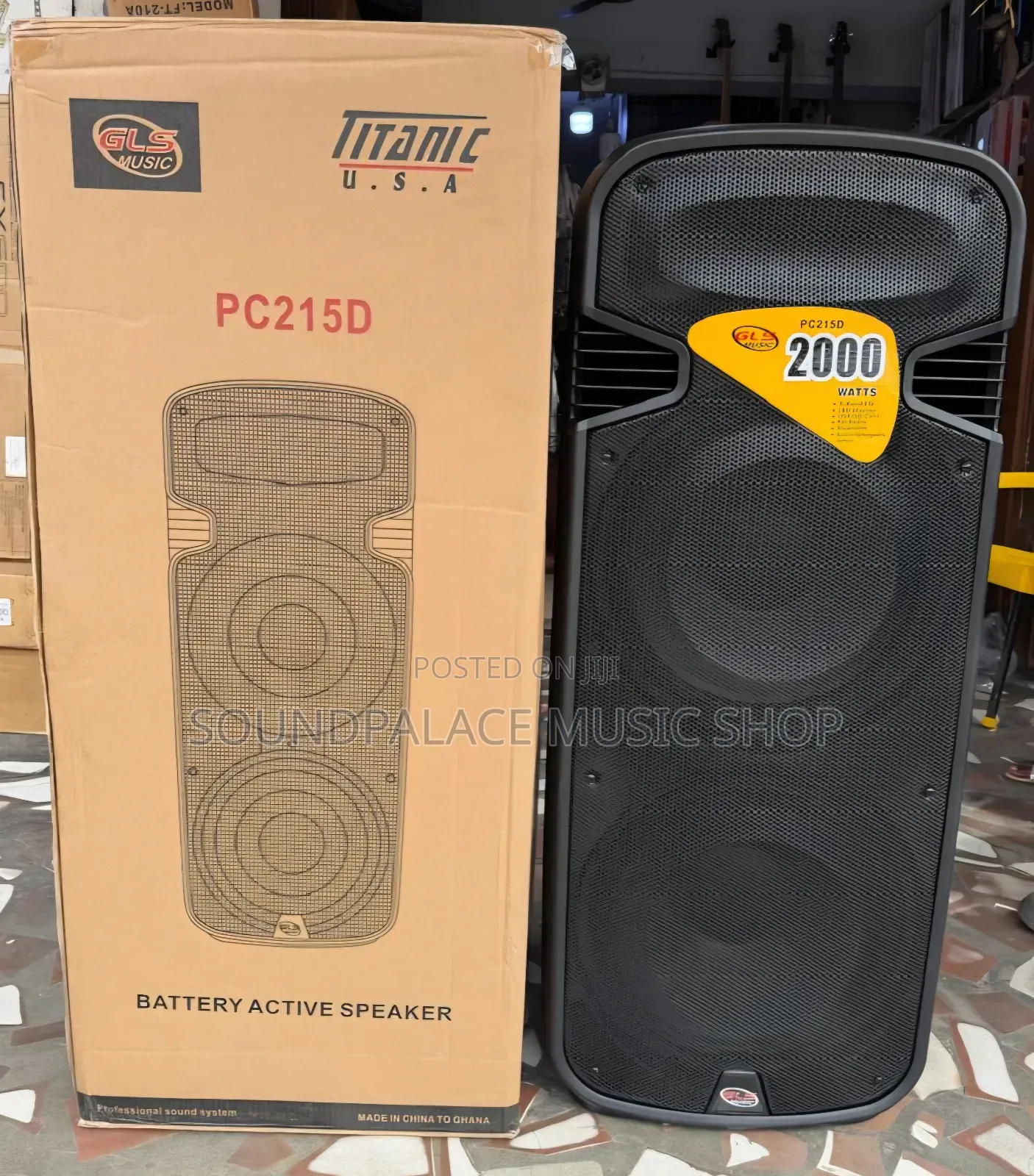 GLS Titanic PC215D 15inches Double Active Bluetooth Speaker With 2mics