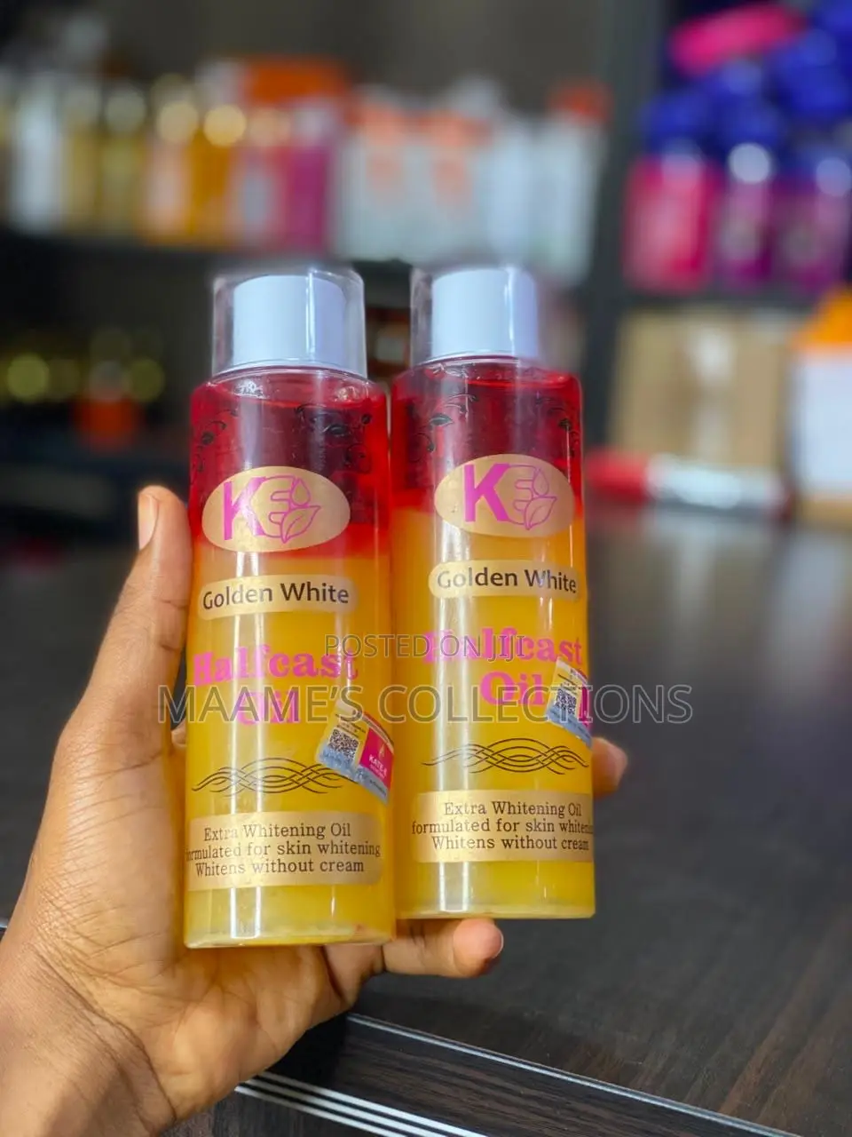 KE Golden White Halfcast Extra Whitening Oil ( GH₵ 150 Each )