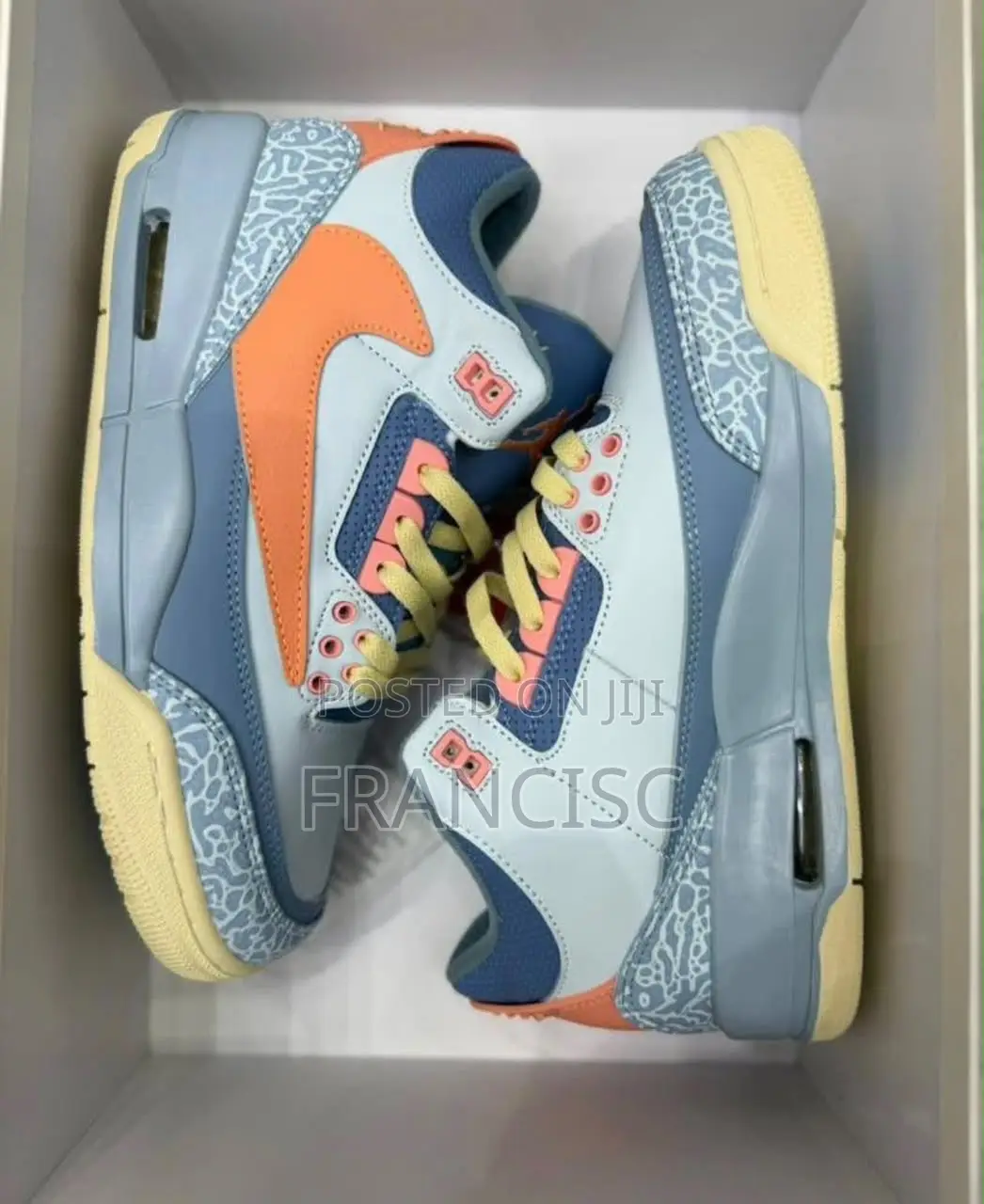 Air Jordan 3 Travis Scott Arctic Blue Orange Sneakers | Unisex