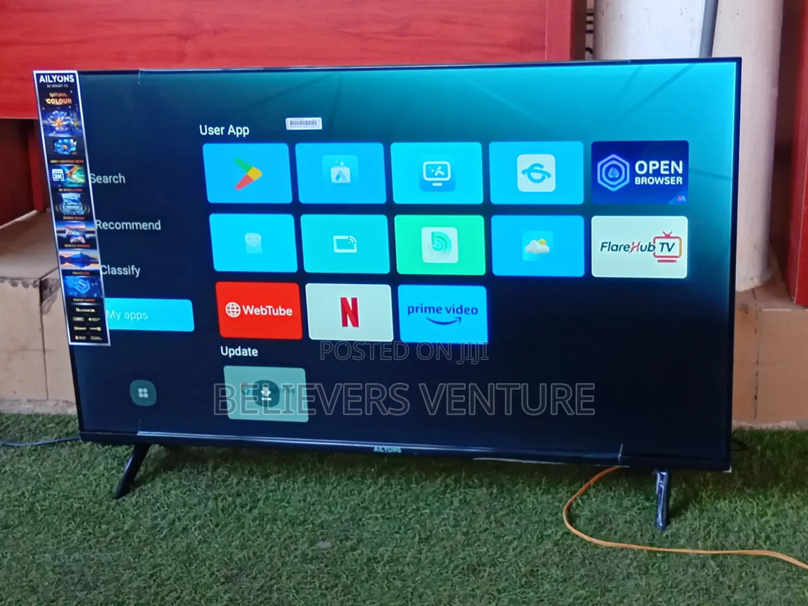 ALLYONS 43-Inch Smart LED TV – Modern Design Full HD