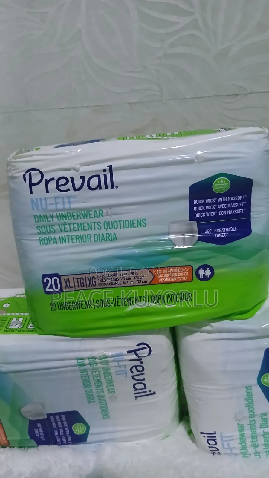 Adult Diapers (Foreign Brands) Prevail and Procare