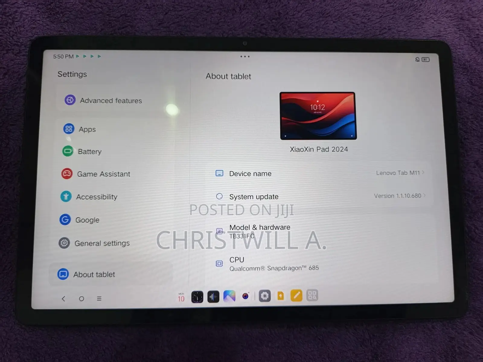Lenovo Tab M11 128 GB Gray