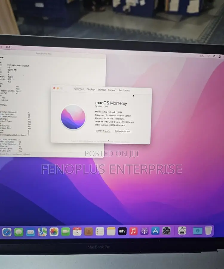 Laptop Apple MacBook Pro 2019 16GB Intel Core i7 SSD 512GB