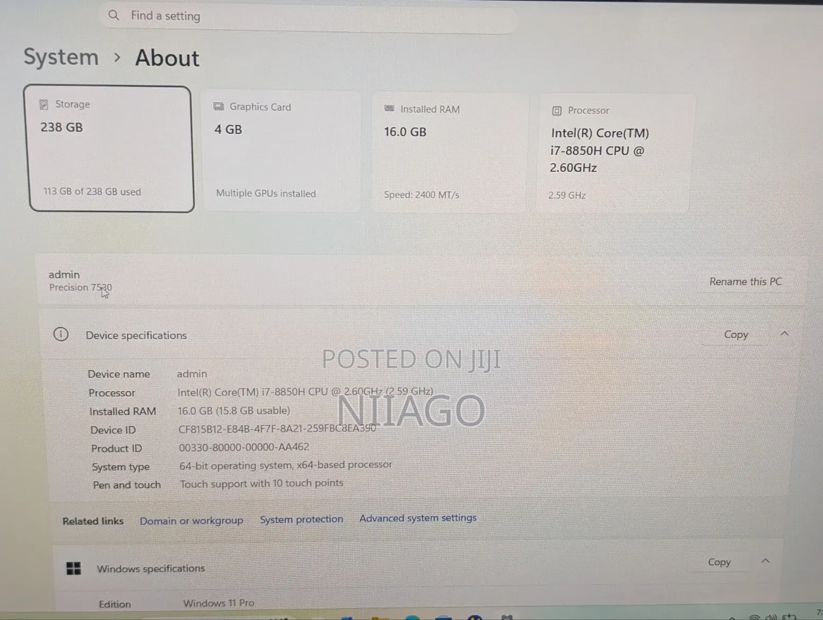 Laptop Dell Latitude 7530 16GB Intel Core i7 SSD 256GB