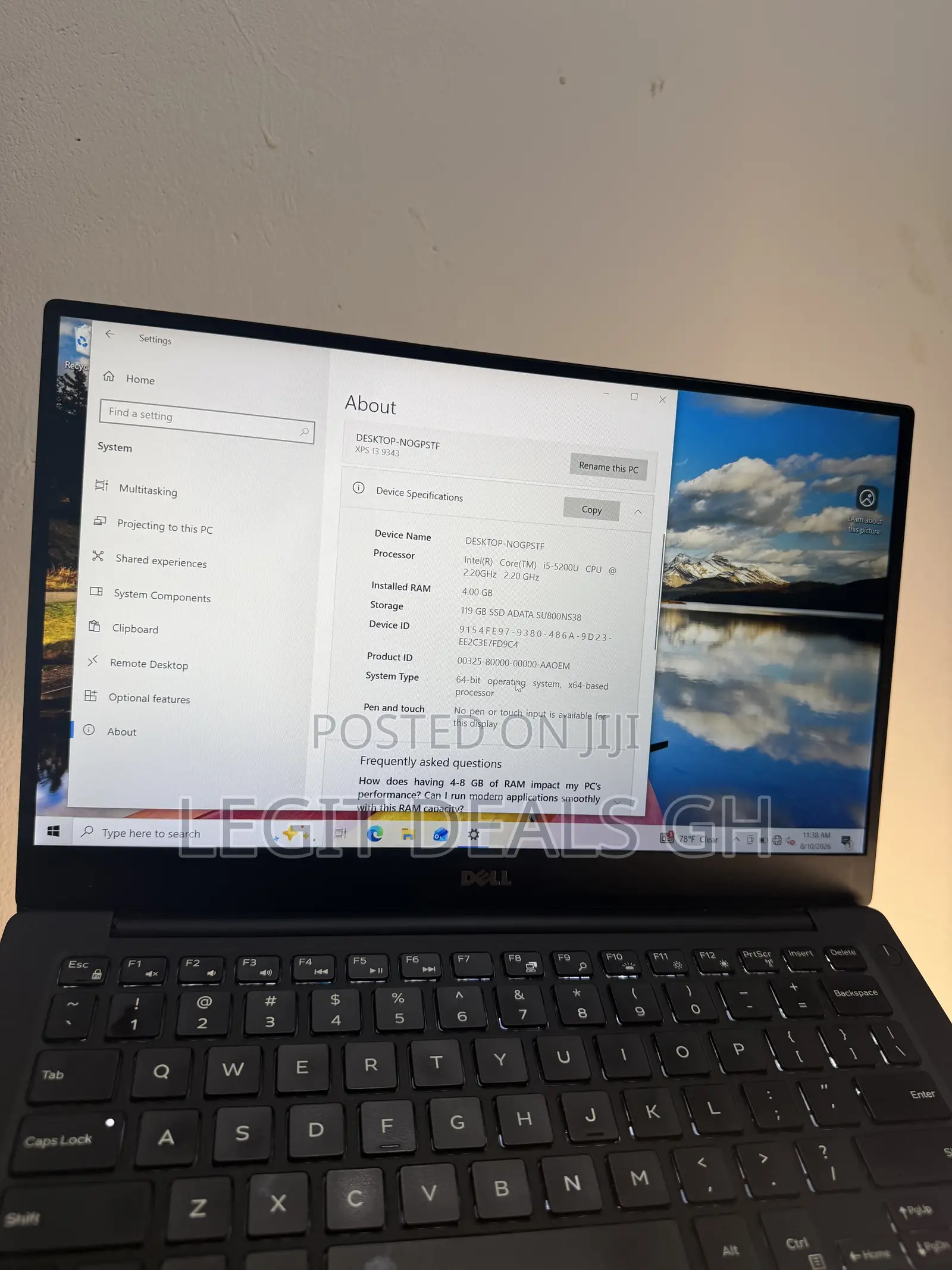 Laptop Dell XPS 13 (9343) 4GB Intel Core i5 SSD 128GB