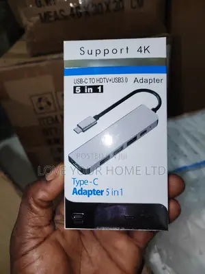 5-in-1 Type-C Hub Adapter — HDMI + 3× USB 3.0 + Type-C Port