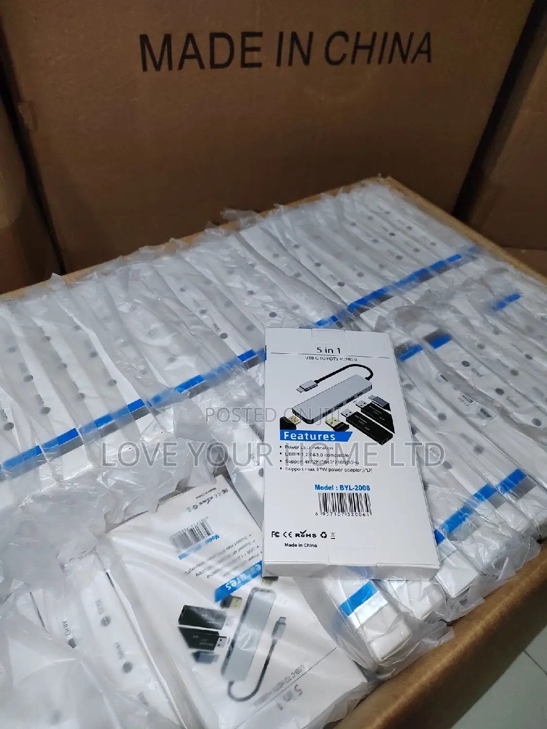 5-in-1 Type-C Hub Adapter — HDMI + 3× USB 3.0 + Type-C Port