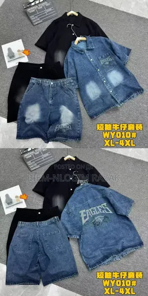 High Quality Denim Jeans Top N Down Short N Shirt Available in Stock